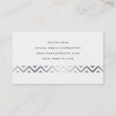 シルバーシェブロンパターン 名刺 (裏面)