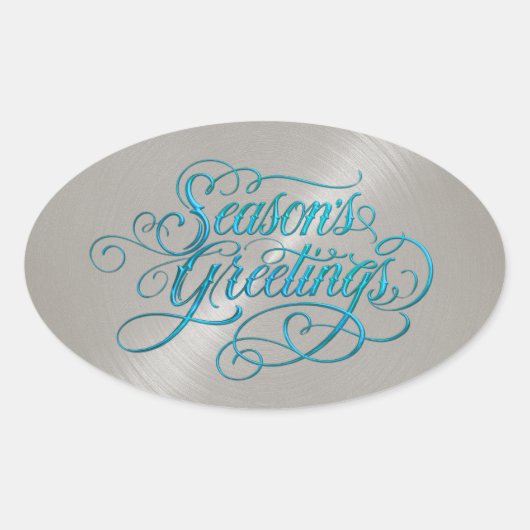 シルバーシェンシーズンのグリーティングステッカー 楕円形シール (正面)