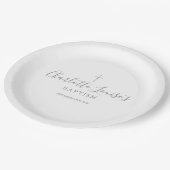 シルバーシグネチャーバプティスマ《キリスト教》洗礼式や命名式 ペーパープレート (アングル)