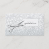 シルバーシザーズホワイトグリッターシック美容師 名刺 (裏面)