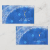 シルバーシザーフェアリータールブルー美容師 名刺 (正面/裏面)