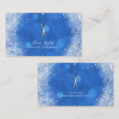 シルバーシザーフェアリータールブルー美容師 名刺 (正面/裏面)
