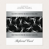 シルバーシザーヘアサロン紹介カード 名刺 (外部フラット)