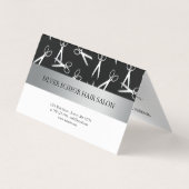 シルバーシザーヘアサロン紹介カード 名刺 (裏面)