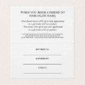 シルバーシザーヘアサロン紹介カード 名刺 (内部フラット)