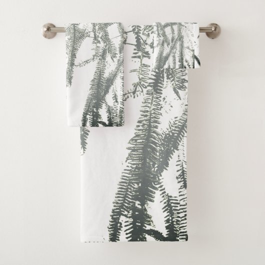 シルバーシダのライトグリーンのトーンのバスタオルセット バスタオルセット (インサイチュ)