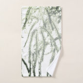 シルバーシダのライトグリーンのトーンのバスタオルセット バスタオルセット (ハンドタオル)