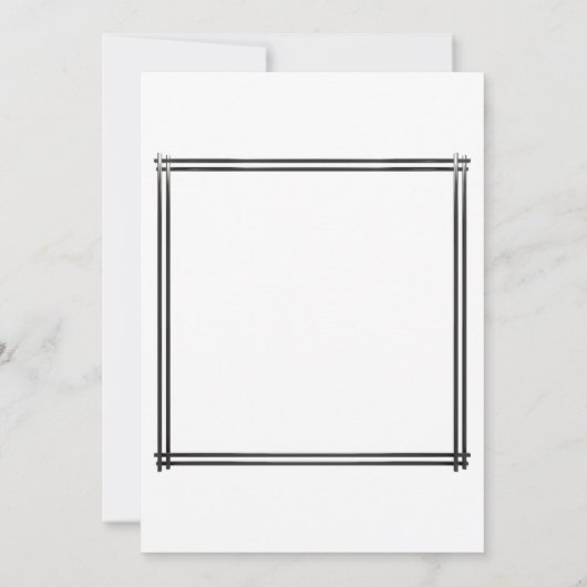 シルバーシックなフレーム50と素晴らしい誕生日 招待状 (裏面)