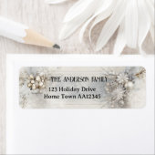 シルバーシック素朴クリスマス差出人住所ラベル ラベル (インサイチュ)