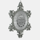 シルバーシック・ダイアモンド結婚10周年 スノーフレークピューターオーナメント (左)