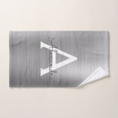 シルバーシックGlamメタリックモノグラム ハンドタオル (ハンドタオル)