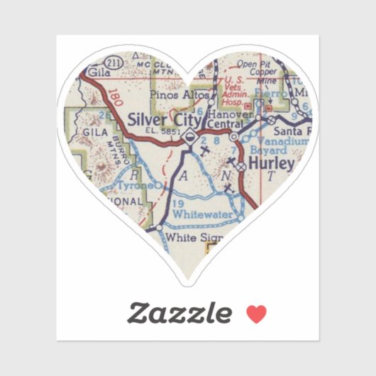 シルバーシティニューメキシコハート シール (シート)