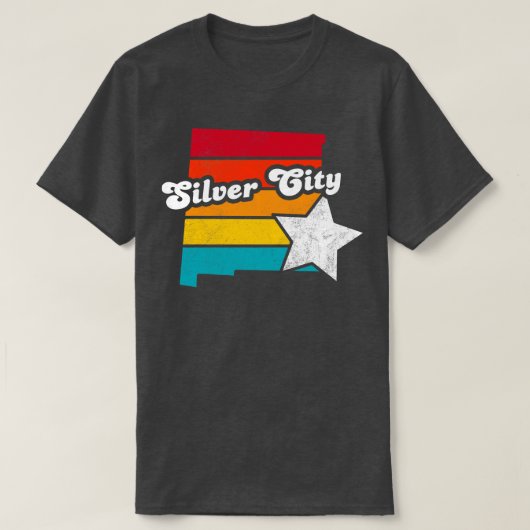 シルバーシティニューメキシコヴィンテージ動揺して土産 Tシャツ (デザイン正面)
