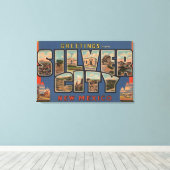 シルバーシティ,ニューメキシコ – ラージレターシーン キャンバスプリント (インサイチュ (ウッドフロア))