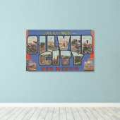 シルバーシティ,ニューメキシコ – ラージ・レター・シーン キャンバスプリント (インサイチュ (ウッドフロア))