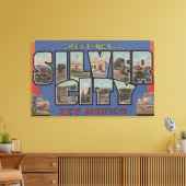 シルバーシティ,ニューメキシコ – ラージ・レター・シーン キャンバスプリント (インサイチュ (リビング))