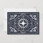 シルバーシナアールヌーボータロットゴシック結婚ズ 出欠カード (裏面)