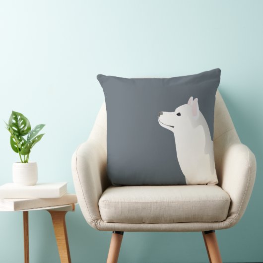 シルバーシベリアのハスキーの基本品種カスタマイズ クッション (椅子)