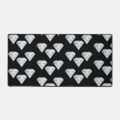 シルバーシャイニーの大きなダイヤモンドのパターン デスクマット (正面)