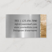 シルバーシャイニーヒョウグリッター 名刺 (裏面)