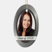シルバーシャイニー大学院写真テンプレートオーナメント セラミックオーナメント (右)