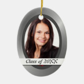 シルバーシャイニー大学院写真テンプレートオーナメント セラミックオーナメント (正面)