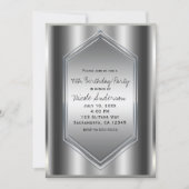 シルバーシャイングラマーシック誕生日パーティエディイベント 招待状 (正面)