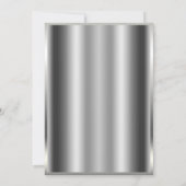 シルバーシャイングラマーシック誕生日パーティエディイベント 招待状 (裏面)