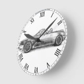 シルバーシャドウMX5 ラウンド壁時計 (傾斜)