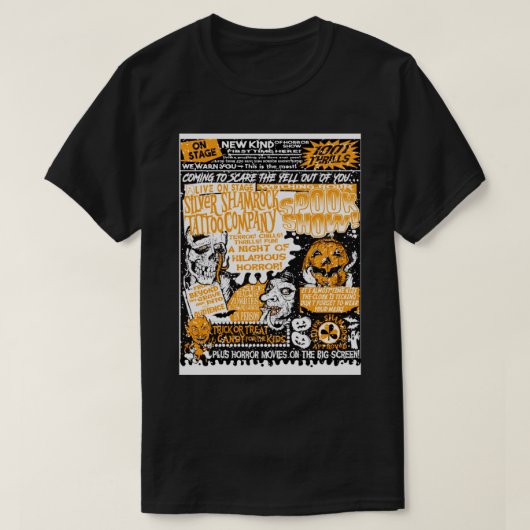 シルバーシャムロックスポックショーORANGEで壮観 Tシャツ (デザイン正面)