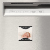 シルバーシャルボード |ベビー写真の生誕発表 マグネット (インサイチュ (食洗機))