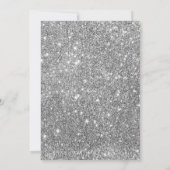 シルバーシャルラガールバプテスマと誕生日の招待 招待状 (裏面)