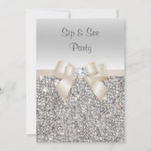 シルバーシャンパンシップ&シークイン 招待状 (正面)