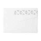 シルバーシャンパン応援スタイリッシュ新年の住所 ラップアラウンドラベル (裏面)