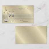 シルバーシャンパン応援結婚シック記念日 プレイスカード (正面/裏面)