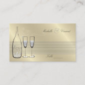 シルバーシャンパン応援結婚シック記念日 プレイスカード (正面)