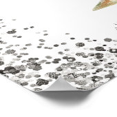 シルバーシャンパン25結婚周年へようこそ ポスター (角)