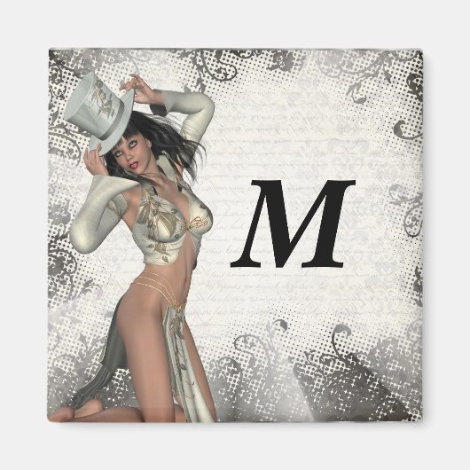 シルバーショーガール マグネット (正面)