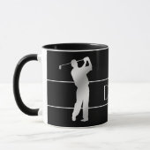 シルバーシルエットゴルファーモノグラム マグカップ (左)