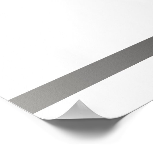 シルバーシンプルとホワイト – 16テーブルの座席表 ポスター (角)