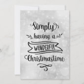 シルバーシンプルに素晴らしいクリスマスの時間を持つ シーズンカード (正面)