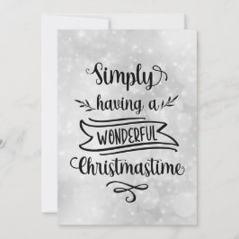 シルバーシンプルに素晴らしいクリスマスの時間を持つ シーズンカード