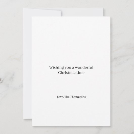 シルバーシンプルに素晴らしいクリスマスの時間を持つ シーズンカード (裏面)