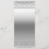 シルバーシンプルエレガントシッ結婚クのメニューカード メニュー (裏面)