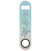 シルバーシーウミガメターコイズ海洋航海の スピード栓抜き (裏面)