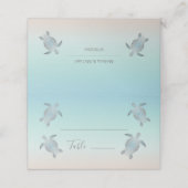 シルバーシーウミガメビーチ結婚式 プレイスカード (外部開封)