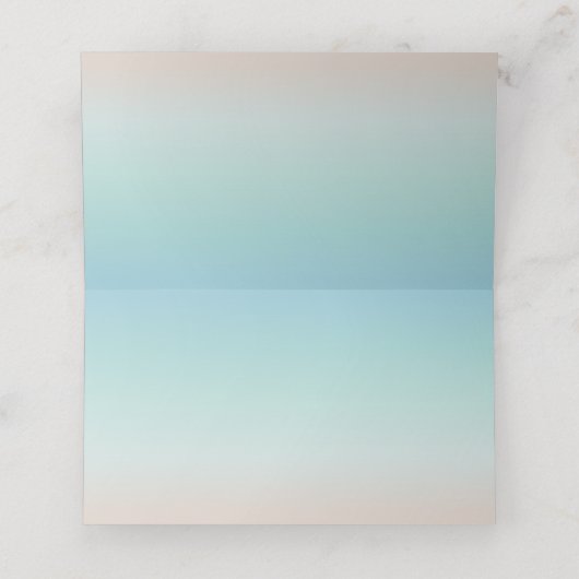 シルバーシーウミガメビーチ結婚式 プレイスカード (内部開封)