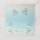 シルバーシーウミガメビーチ結婚式 プレイスカード (外部開封)