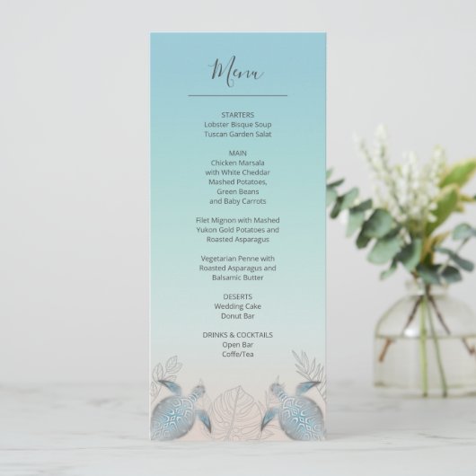 シルバーシーウミガメビーチ結婚式 招待状 (スタンド正面)