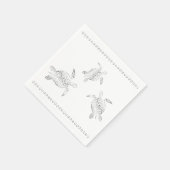 シルバーシーウミガメ白海岸 スタンダードカクテルナプキン (角)